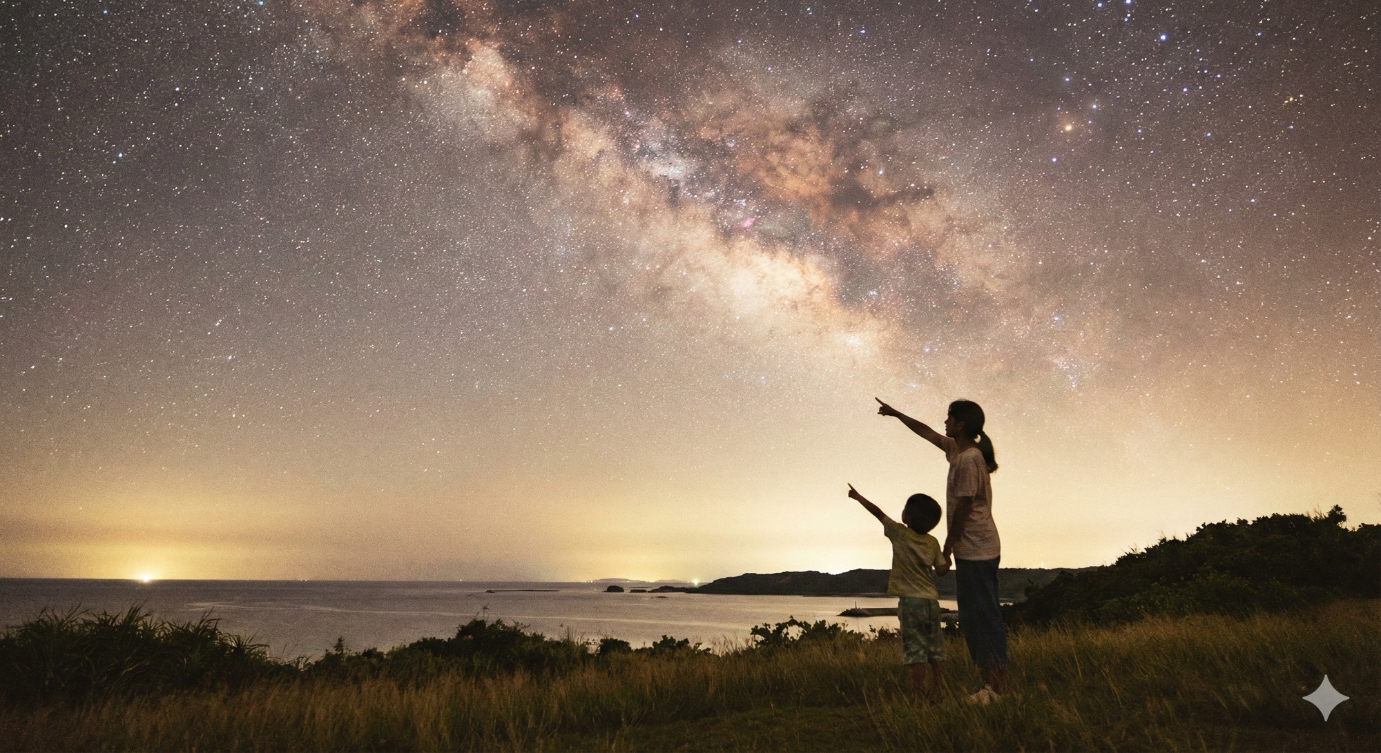 親子で見る夜空の星
